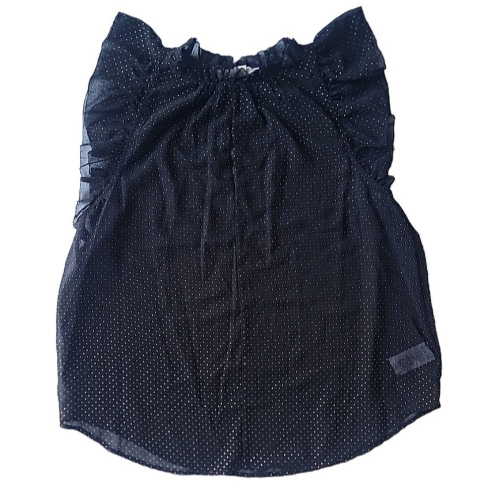 Michael Kors Women's Chiffon Dewdrop Ruffled Top Size Large